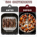 Suporte Para Espetos Em Aço Inox Para Air Fryer