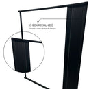 Box Para Banheiro de PVC Sanfonado Frontal BCF Preto