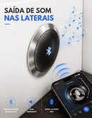 Mesa de Cabeceira Inteligente com Bluetooth, Carregamento Sem Fio, Luz Ambiente Tricolor e Digital