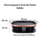 Churrasqueira Portátil Ecológica Fondue Em Pedra Sabão Cobre